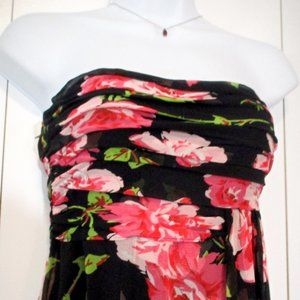 THE LIMIT FLORAL STRAPLESS WITH TAG DRESS